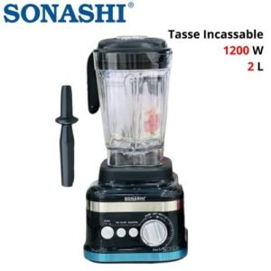 Blender Mixeur Incassable 1200 W 2 L Ice Crush - SB-207 Noir Sonashi