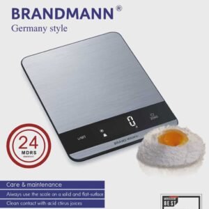 Balance De Cuisine inox Électronique Haute Précision Brandmann BR-WS-001 pour
