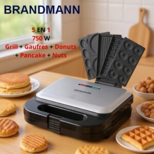 Panineuse inox 5 En 1 -  750W BRANDMANN SM004