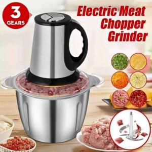 Hachoir inox 300W - 4 lames - 03 Vitesses Noir