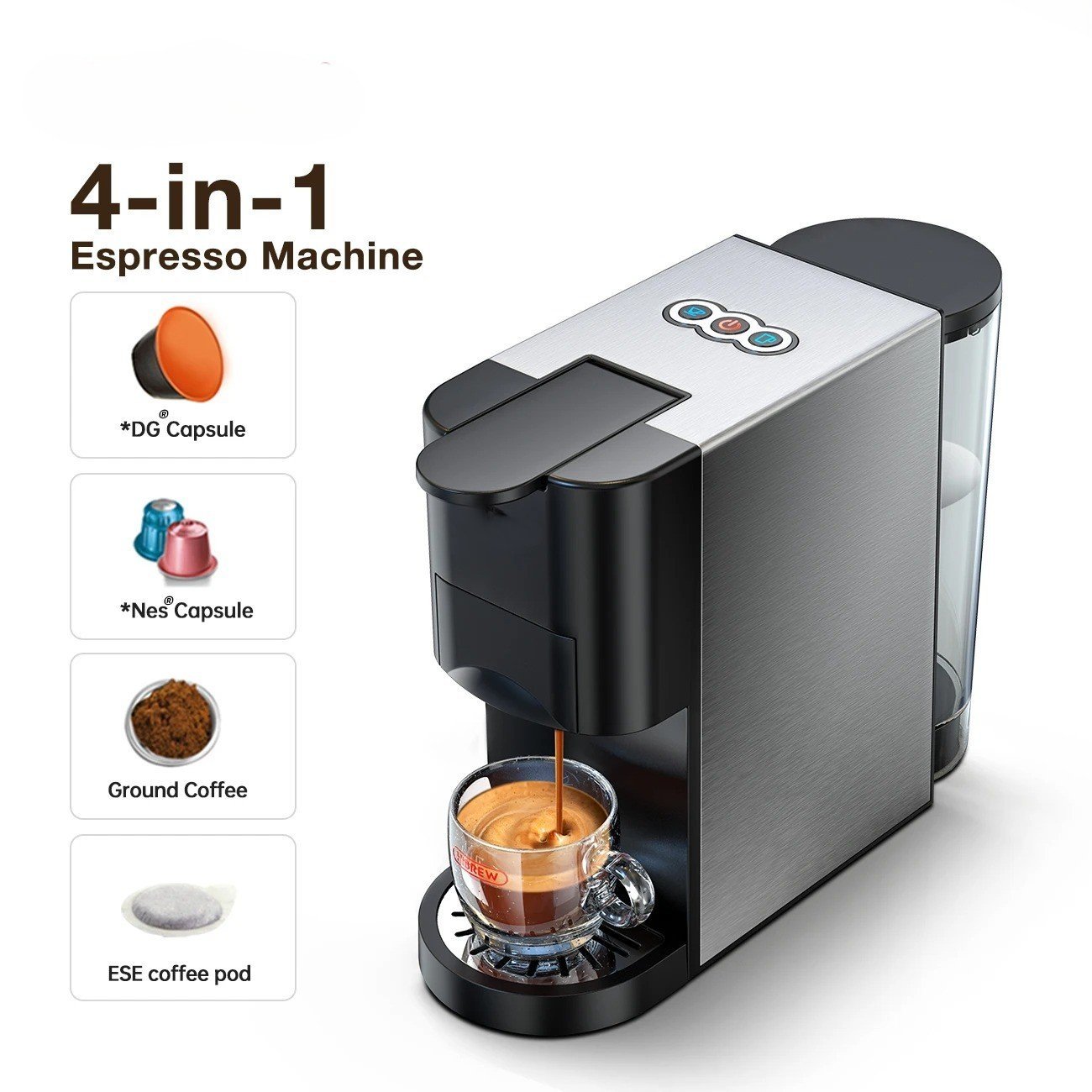 Cafetière 4 en 1 Multi-Capsules 19Bar 1450W Bomann ES 1190 CB