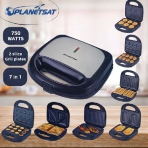 Boîtier en bakélite avec décoration en acier inoxydable.
7 différents plaques antiadhésive pour préparer vos collations préférées.
Plaques de cuisson faciles à déplacer et à nettoyer.
2 voyants indicateurs pour allumer et prêt.
Protection automatique de coupure thermolique / surchauffe.